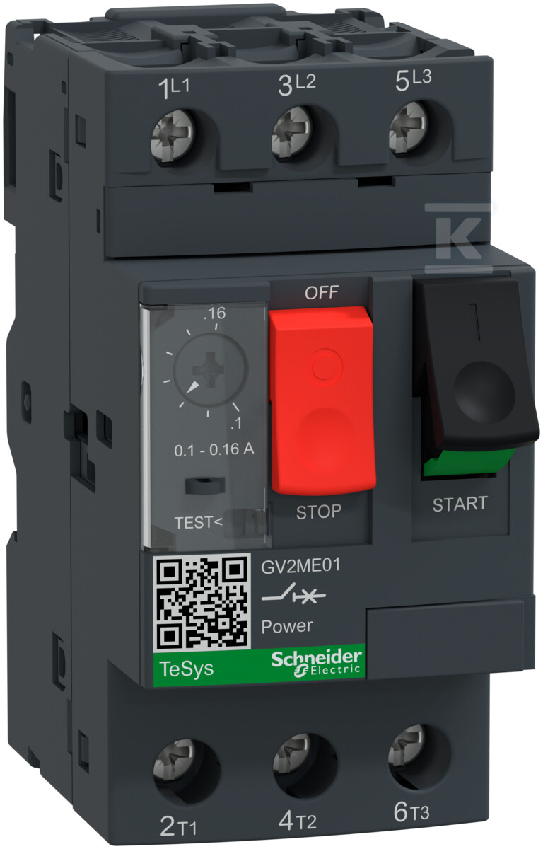 Motor circuit breaker GV2ME push-button - GV2ME01