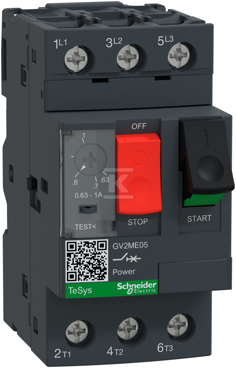 Motor circuit breaker GV2ME..AP 0.63-1A - GV2ME05AP