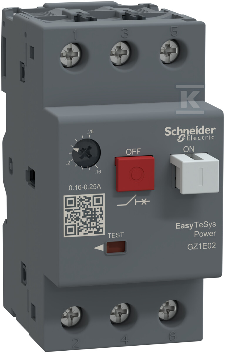 Magnetic-thermal motor switch [0.16A - GZ1E02