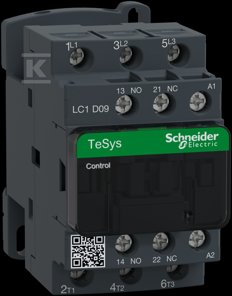 Контактор силовий TeSys D AC3 9A 3P 1NO - LC1D09E7