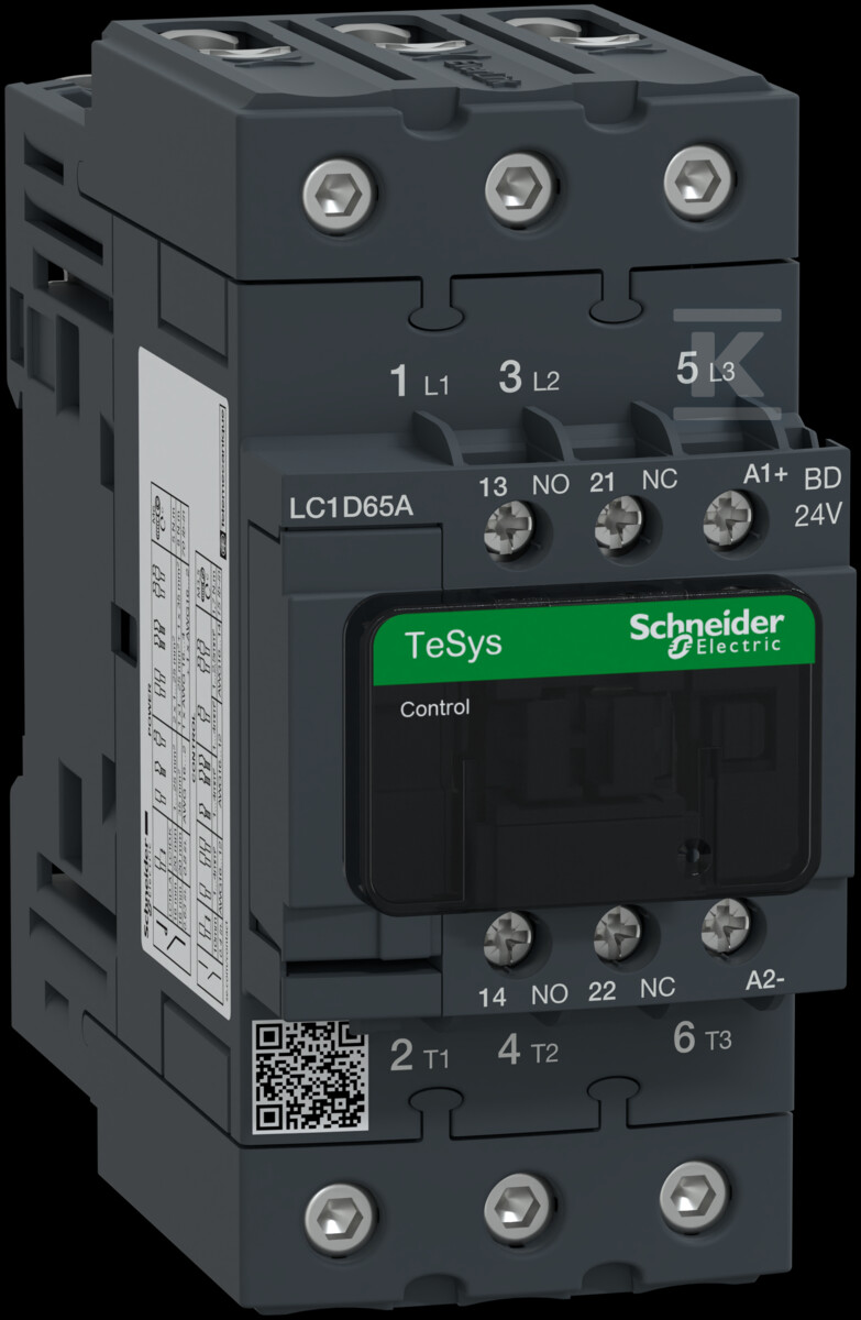 TeSys D power contactor 65A 30kW 3P 1NO - LC1D65ABD