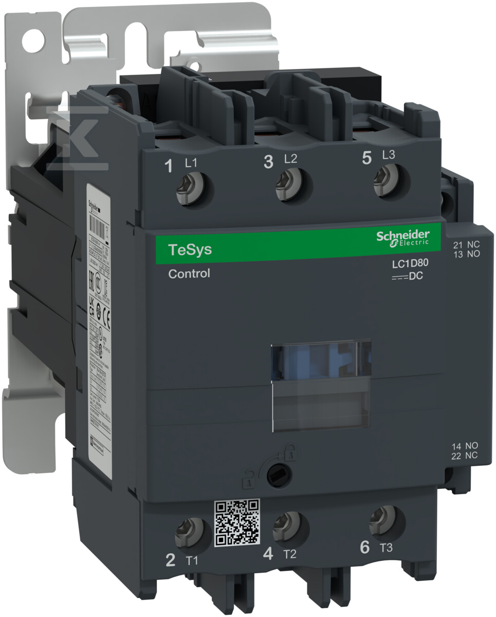 TeSys D AC3 Power Contactor 80A 3P 1NO - LC1D80BD