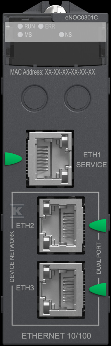 Moduł komunikacyjny Ethernet, 3 porty - BMENOC0301C