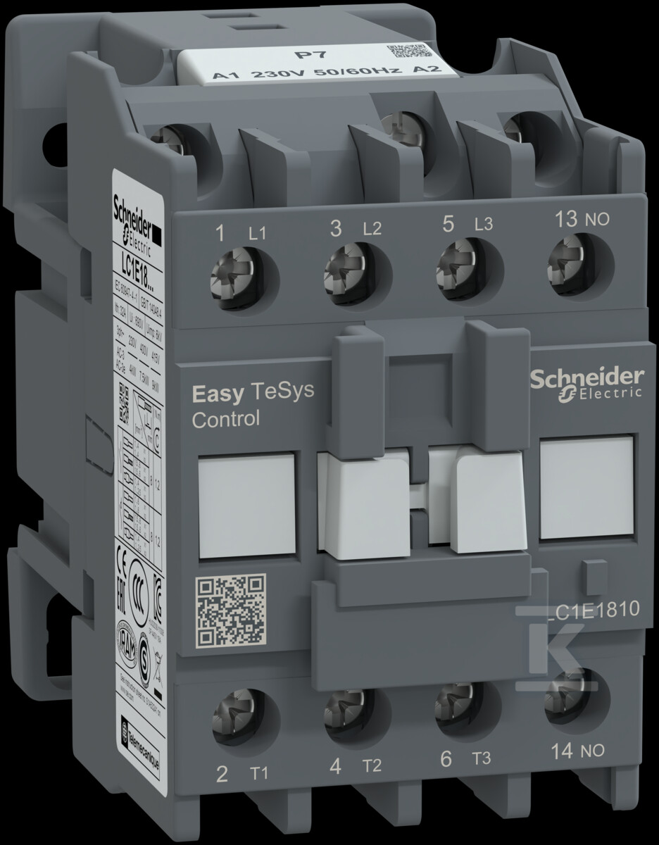 Power contactor, Easy TeSys Control, - LC1E1810P7