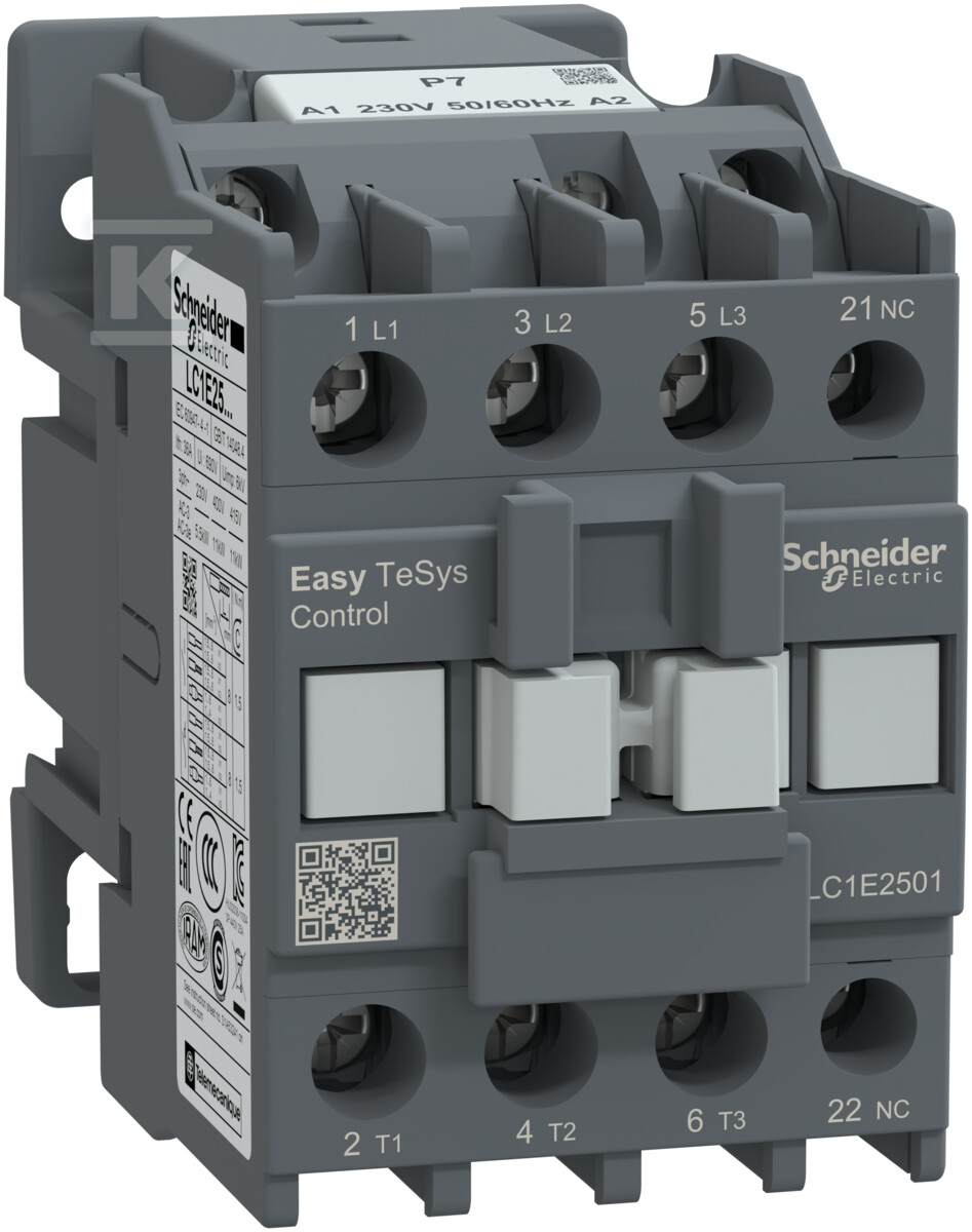 Power contactor, Easy TeSys Control, - LC1E2501P7