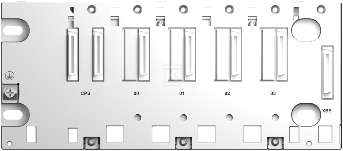 Płyta typu Rack, 4 otwory, montaż - BMXXBP0400