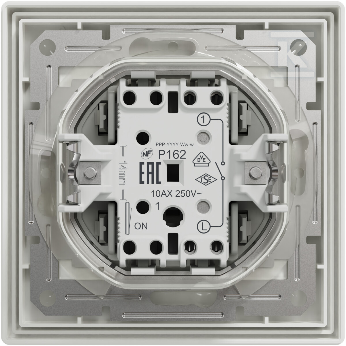 1-poliger IP44-Stecker, weißes ASFORA - EPH0100221