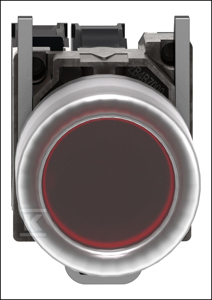 Red hooded button without LED 22-24V - XB4BP483B5EX