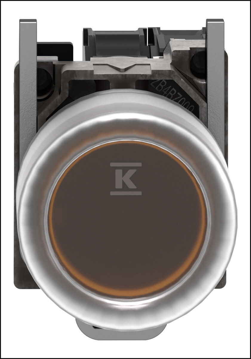 Button, hooded, yellow, without LED - XB4BP583B5EX