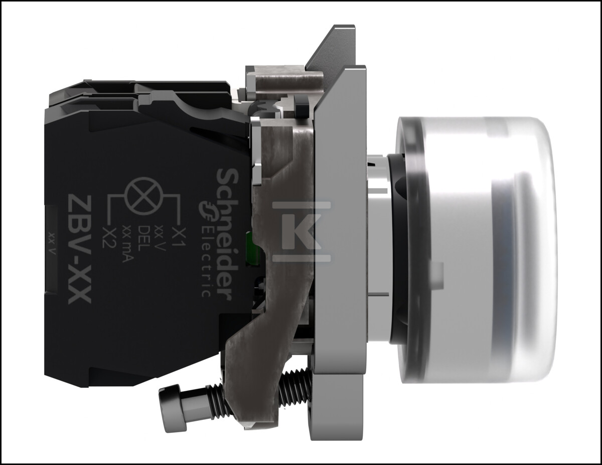 Синя кнопка з капюшоном без LED 22-24V - XB4BP683B5EX