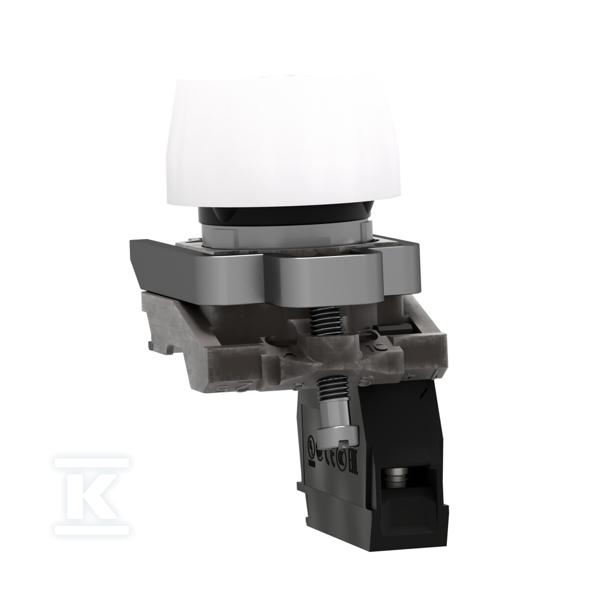 Hooded button, white, return-return - XB4BPS11EX