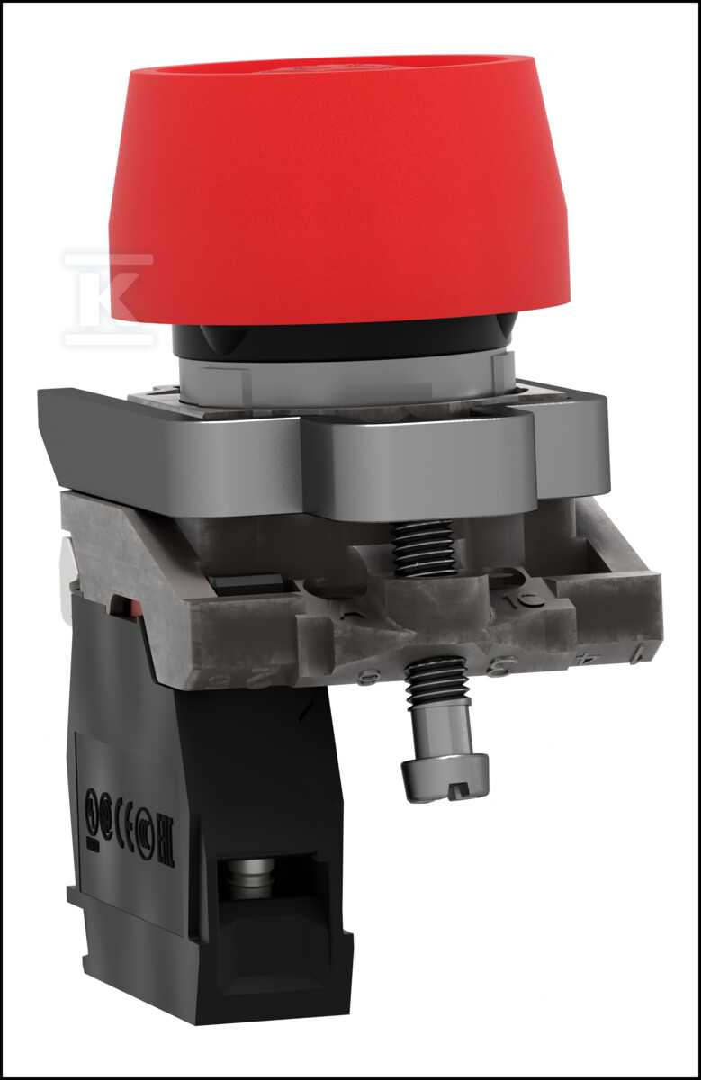 Hooded button, red, metal return - XB4BPS42EX