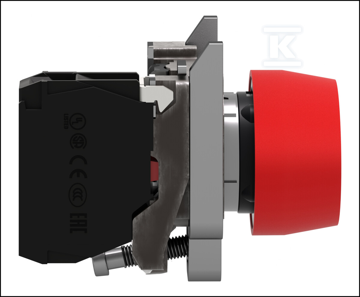 Hooded button, red, metal return - XB4BPS42EX