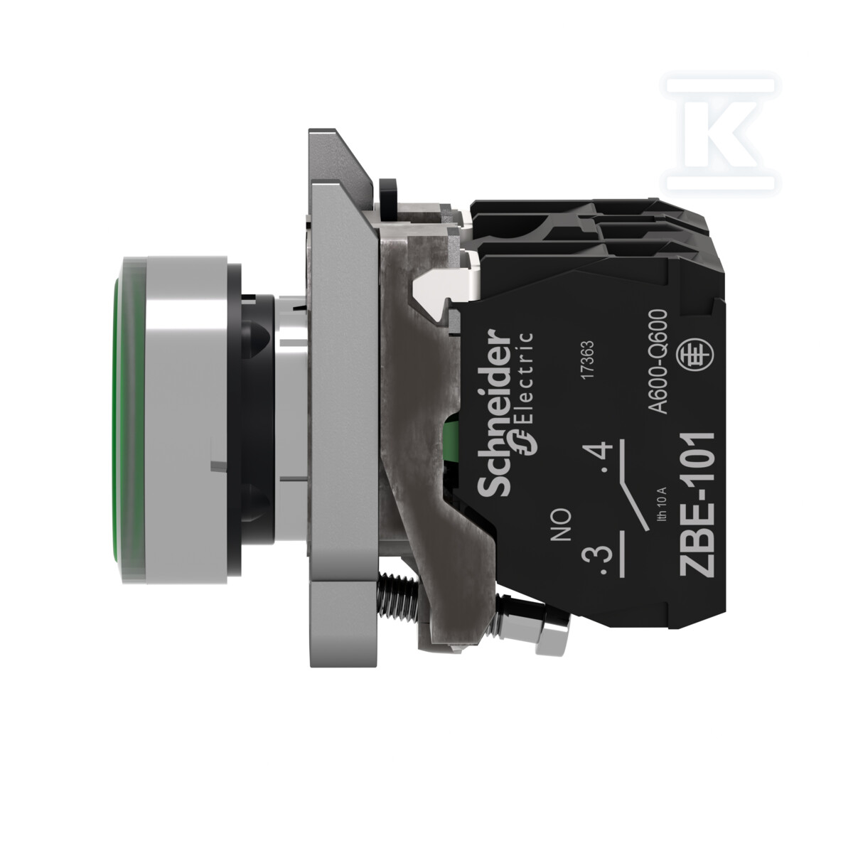 Przycisk płaski zielony LED 110/120V - XB4BW33G5