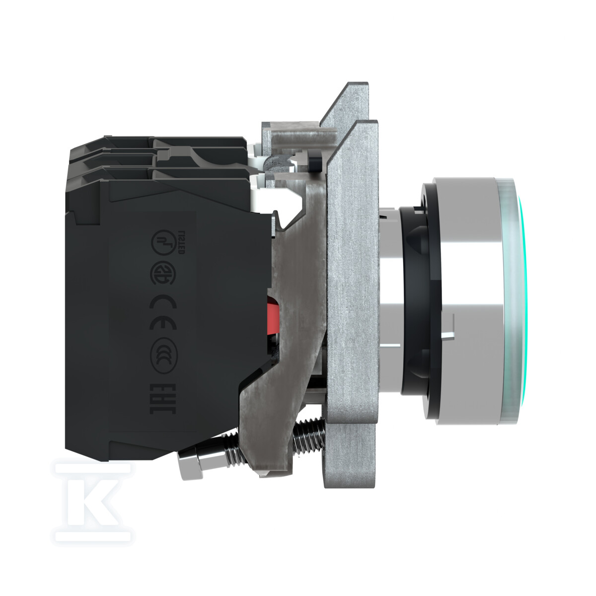 Przycisk płaski zielony LED 110/120V - XB4BW33G5