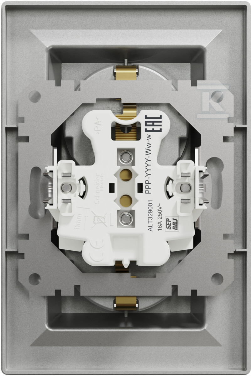 Priză dublă SCHUKO, aluminiu ASFORA - EPH9900161