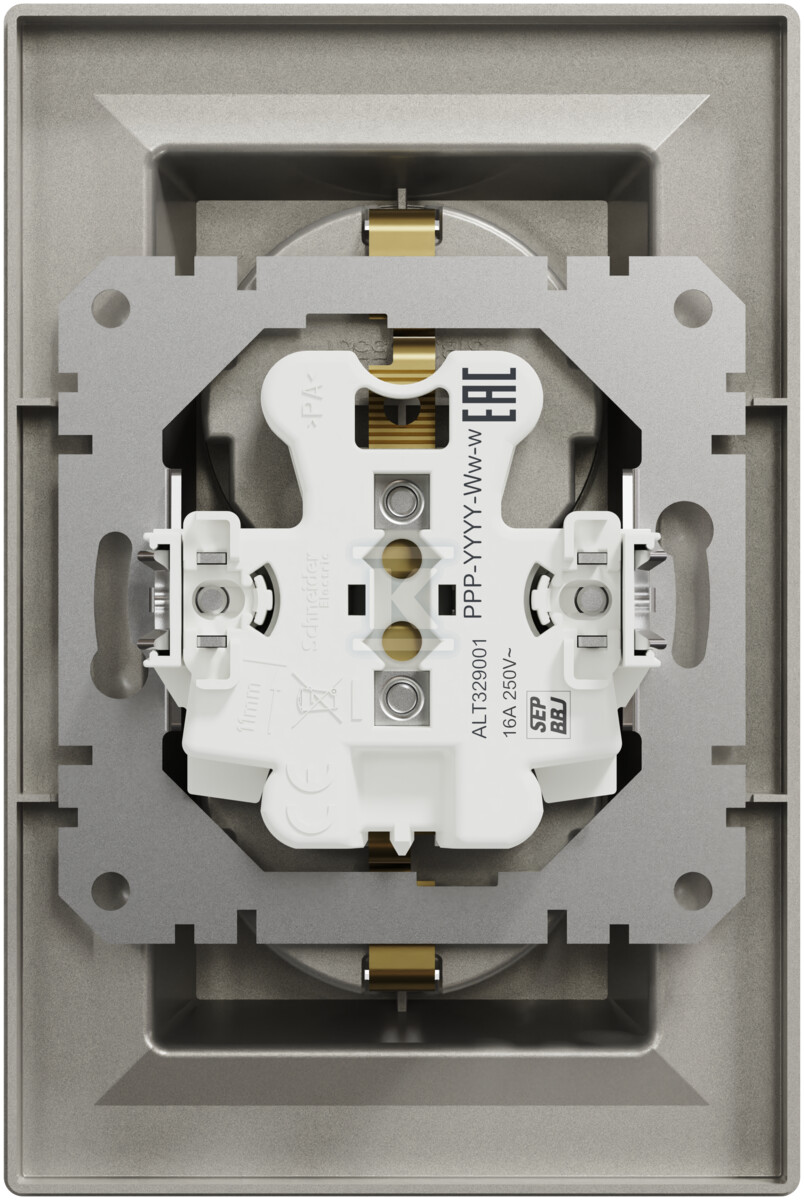 SCHUKO double socket, brown ASFORA - EPH9900169