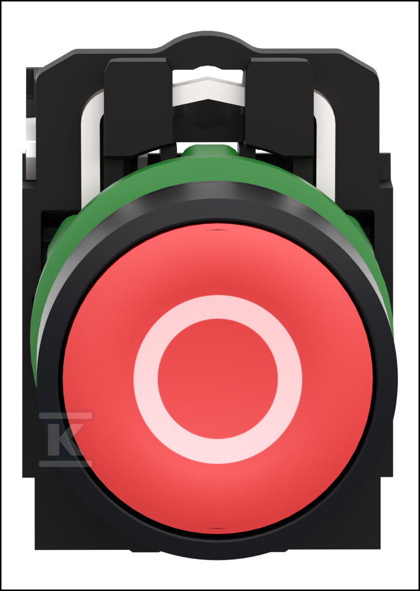 Botão plano vermelho, plástico Harmony - XB5AA4322