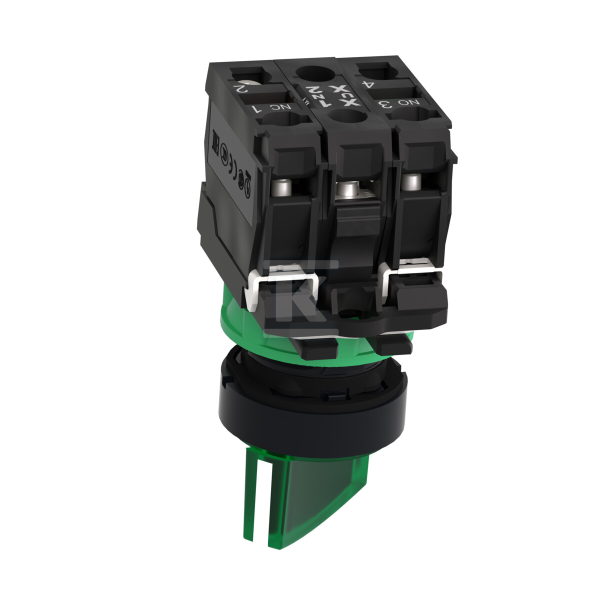 Interrupteur 2 positions vert LED 24V - XB5AK123B5
