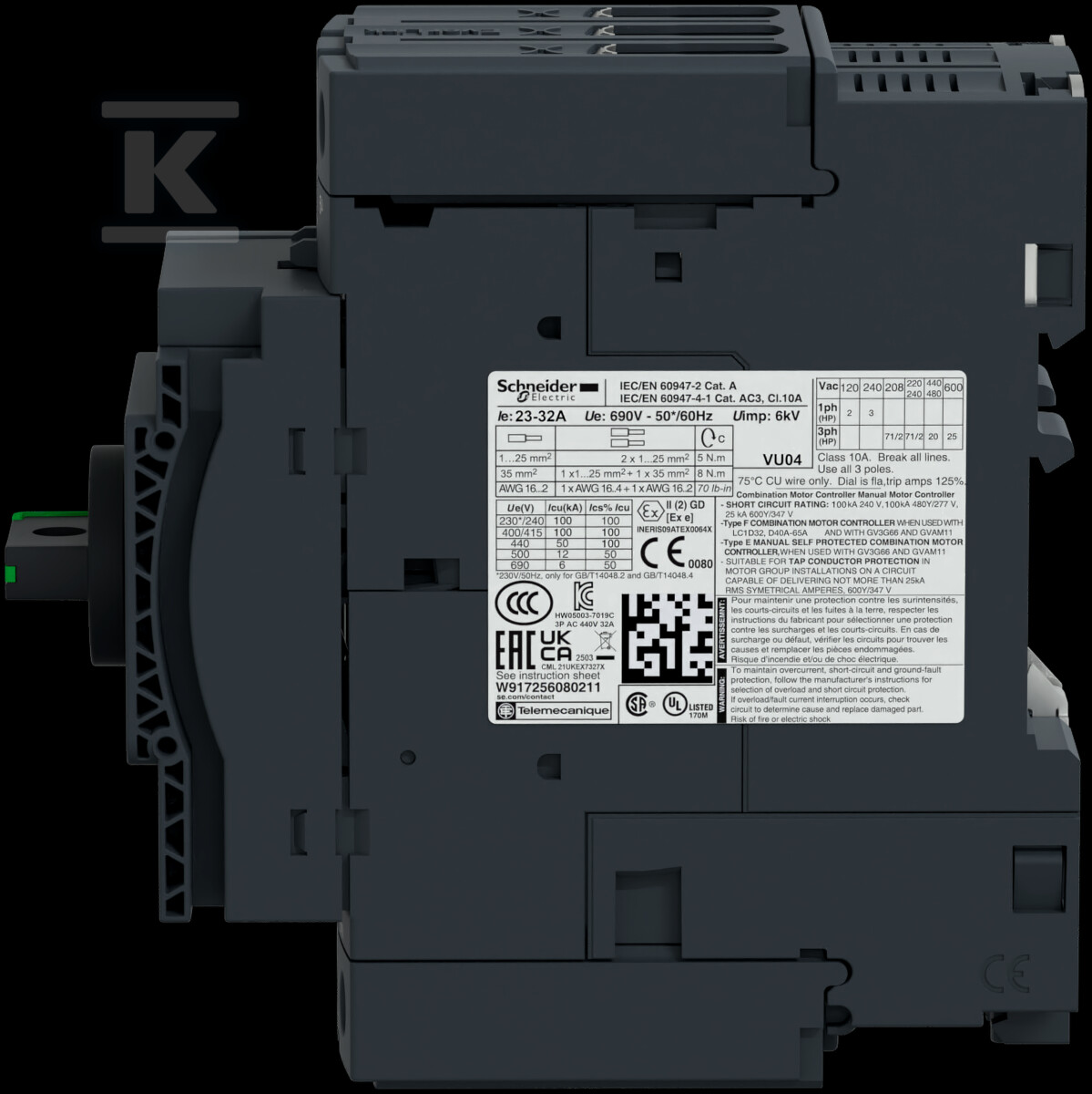 TeSys GV3L magnetic motor circuit - GV3P25