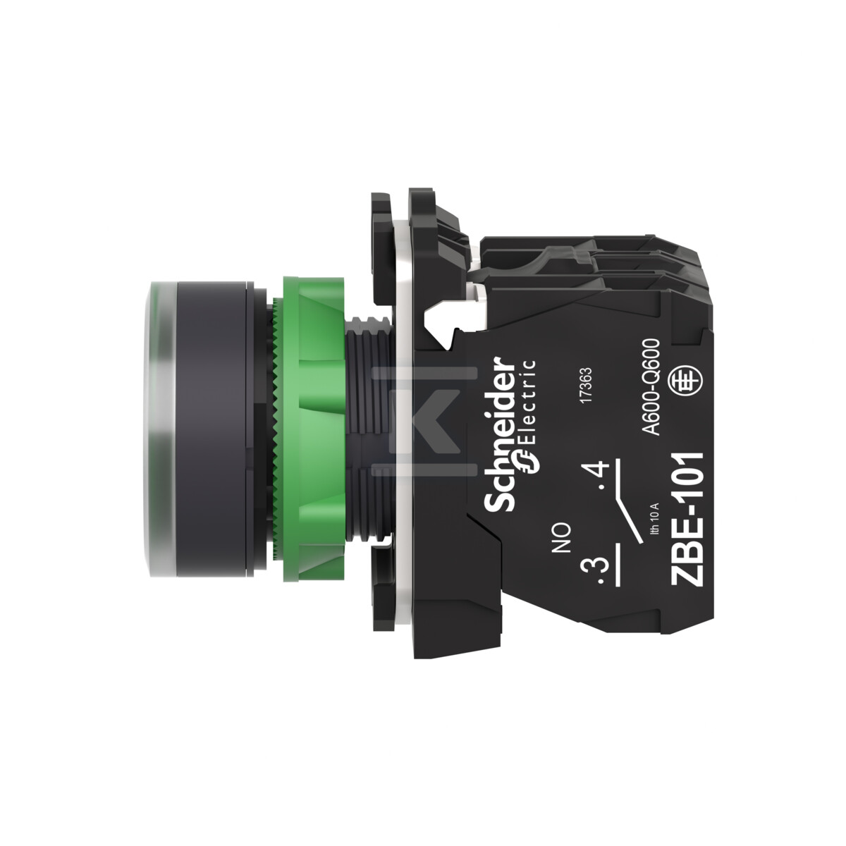 Przycisk płaski zielony LED 110/120V - XB5AW33G5