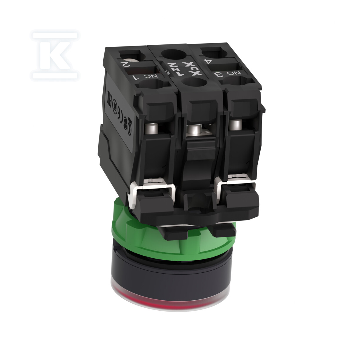 Botão plano vermelho LED 230/240V - XB5AW34M5
