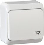 Surface-mounted, short-circuiting "light" switch, white PRIMA