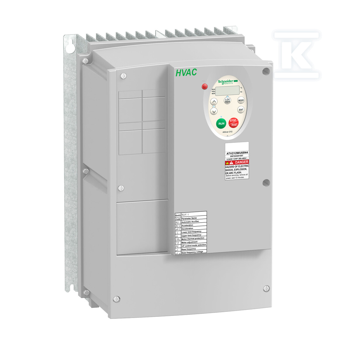 Altivar 212 HVAC 3 ~ 400VAC 7.5kW IP55 - ATV212WU75N4