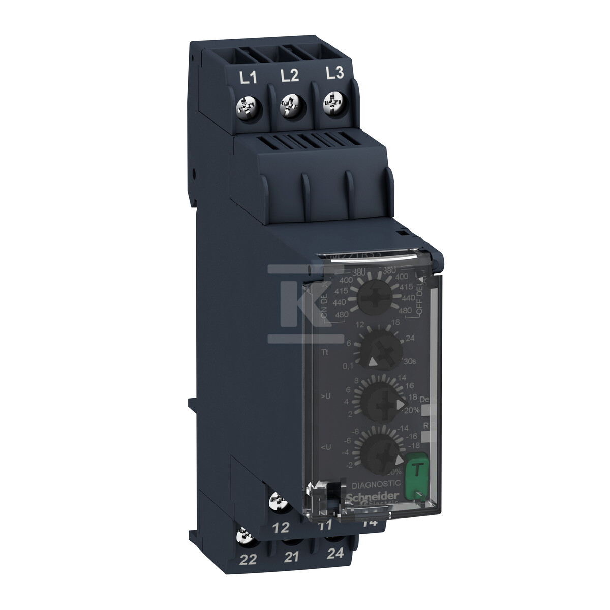 3-phase emergency relay, voltage - RM22TR33