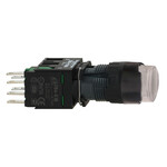 Przycisk podświetlany, biały, płaski, 1 NO, 12...24 V AC/DC, 16 mm, plastik Harmony XB6