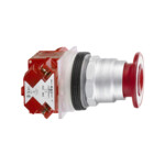 Przycisk bezpieczeństwa O30 mm z główką grzybkową O 41 mm metalowa ramka czerwony T\K