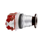 Przycisk 600 V AC 10A O30 mm T\K, czarny, grzybek O41 mm, metal 1C/O