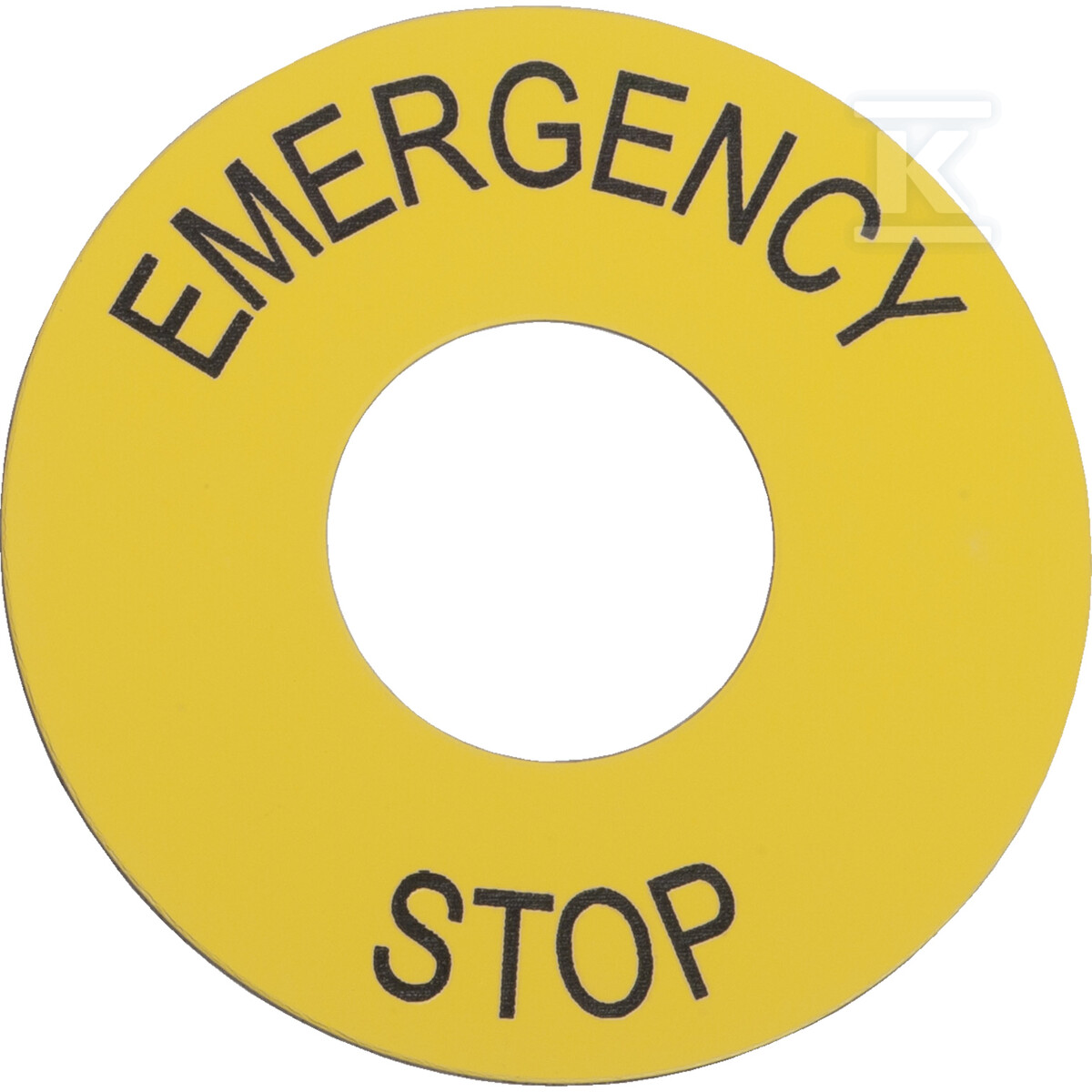 Etiqueta redonda amarela 60mm EMERGENCY - ZB2BY9330