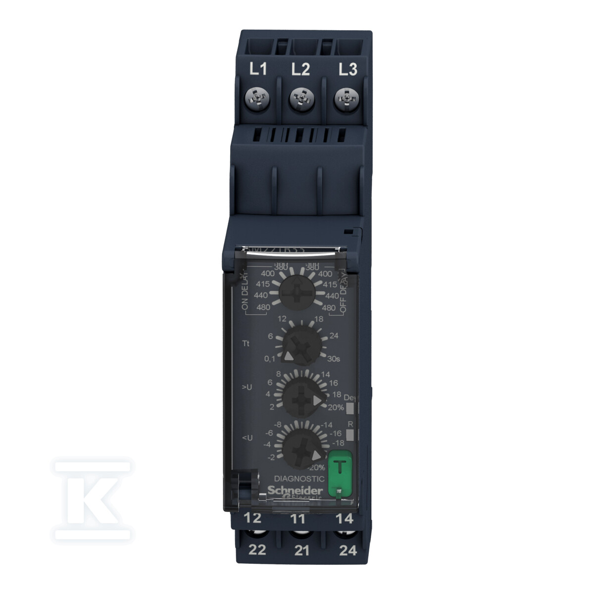 3-phase emergency relay, voltage - RM22TR33