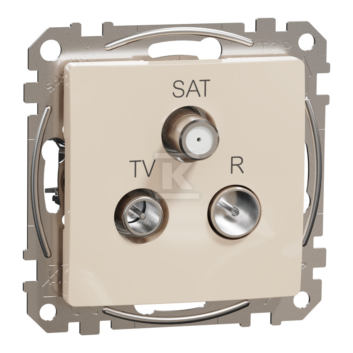 R/TV/SAT mufă trecere (10dB), bej SEDNA - SDD112488