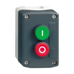 Estação de controlo cinzento escuro botão verde/vermelho Fi22 auto-retorno