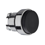 Botão de pressão com retorno automático, preto, metálico