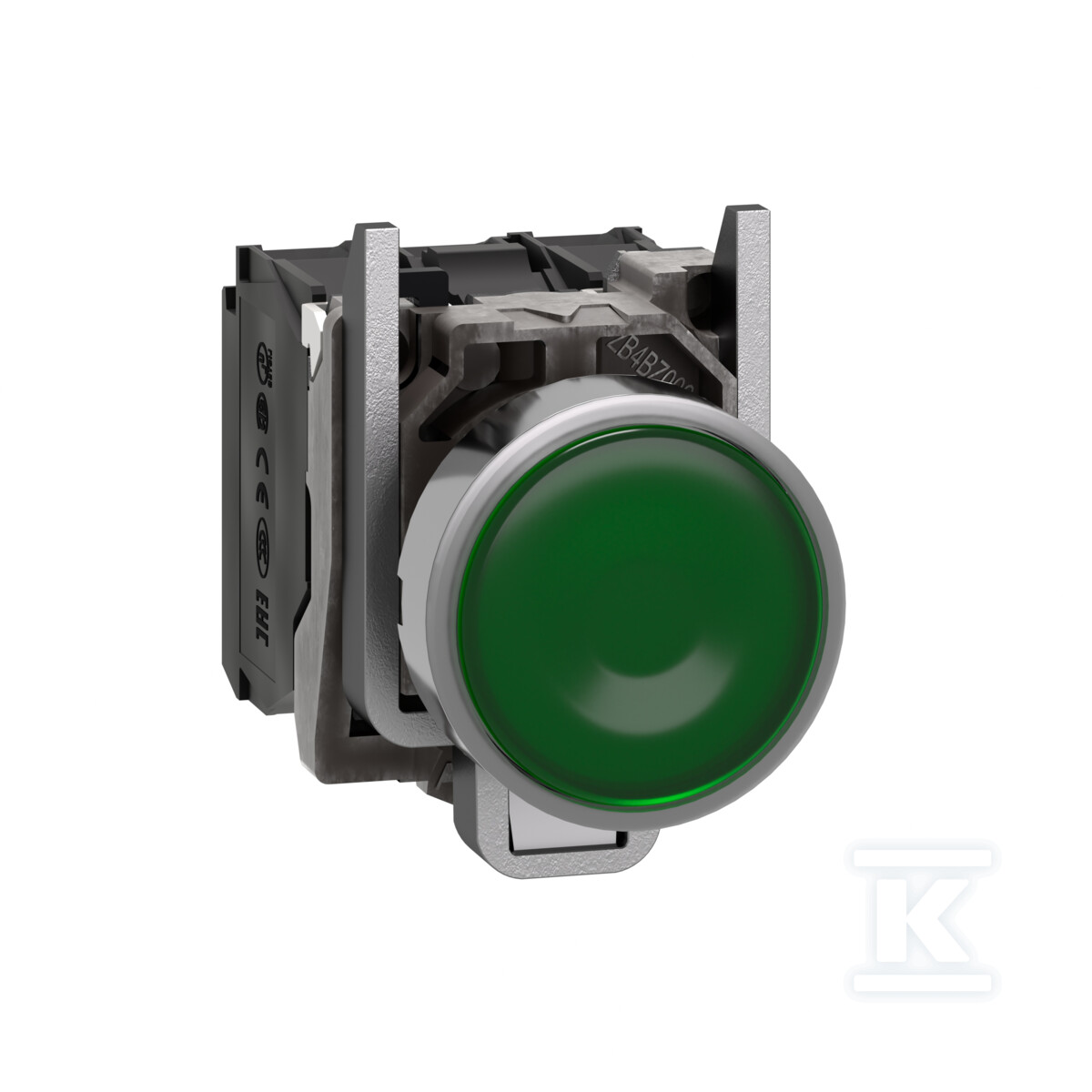 Przycisk płaski zielony LED 110/120V - XB4BW33G5