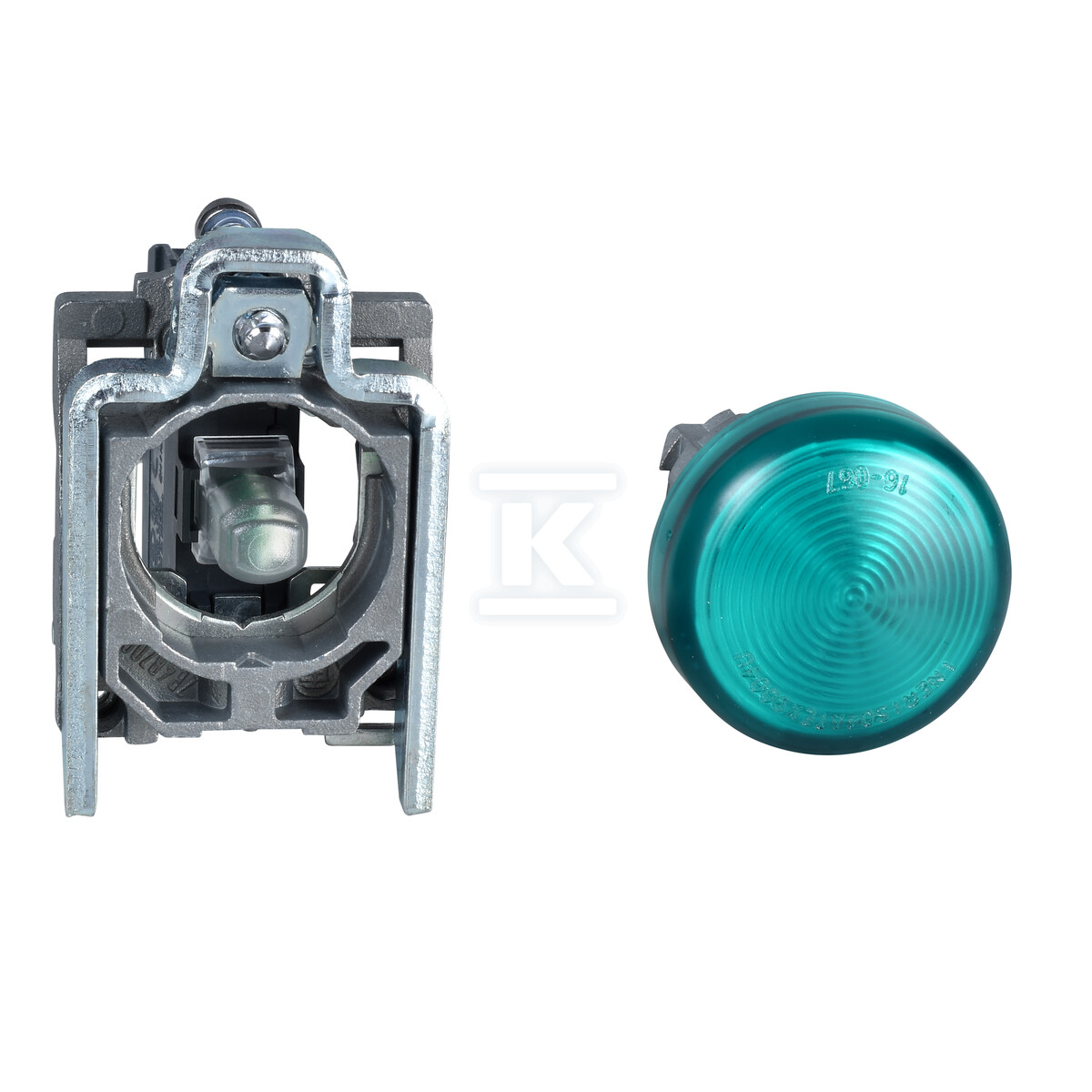Green LED signal lamp 24V metal - XB4BVB3EX