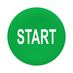 Inserto para botão "START" Fi22, verde