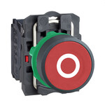 Botão plano vermelho, plástico Harmony XB5