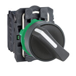 Перемикач коротка ручка, чорний, стабільний, 2 позиції, 1 NO, пластиковий, комплектний