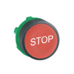 Taster mit selbstrückstellendem Betätiger, kritisch weiß "Stop"