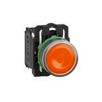 Botão plano laranja LED 24V Harmony XB5