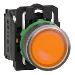 Przycisk płaski pomarańczowy LED 230/240V Harmony XB5