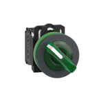 Przełącznik podświetlany zlicowany plastik zielony O30 2 pozycyjny stabilny 230...240 V AC 1 NO + 1 NC