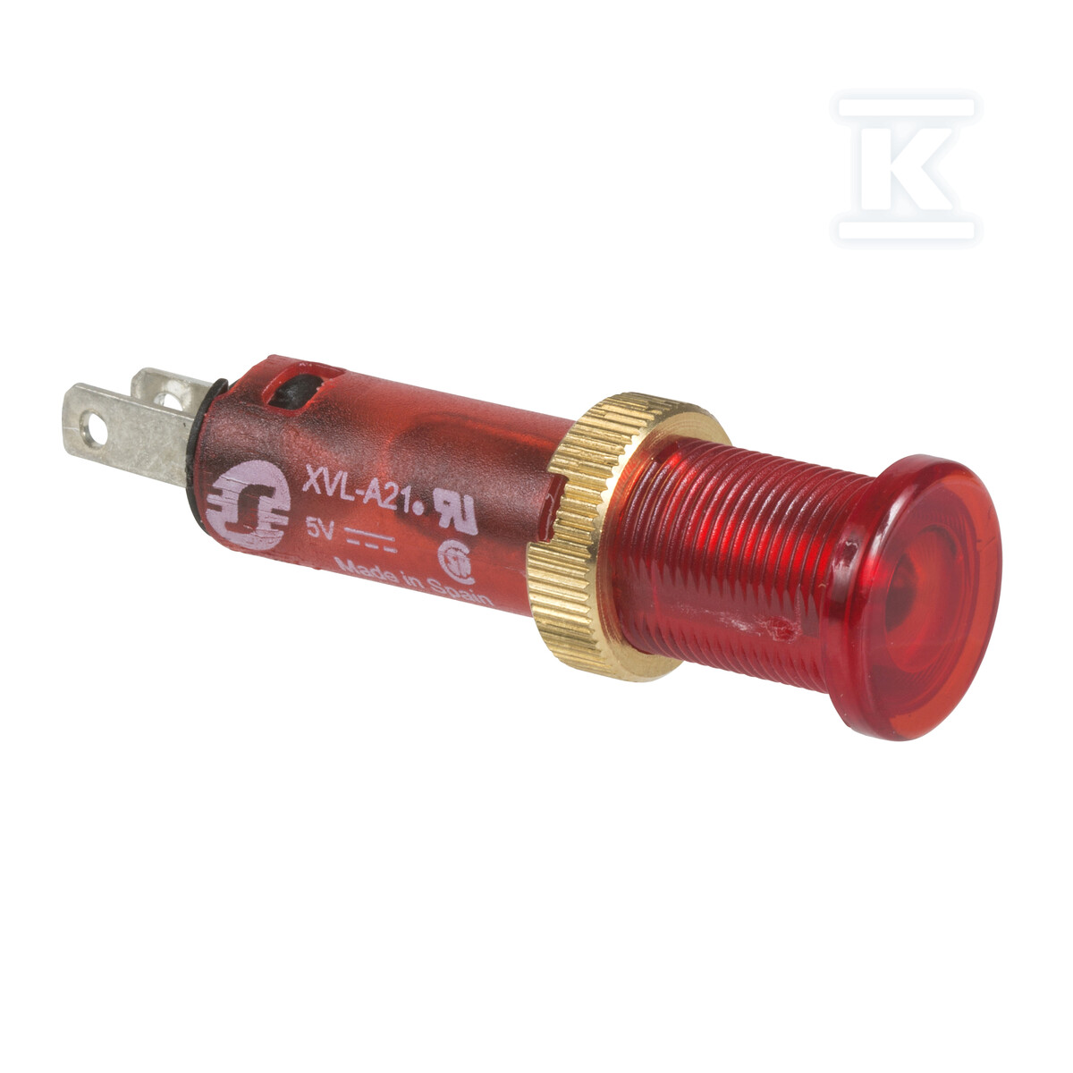 Signallampe Fi8 rot LED mit Abdeckung - XVLA234