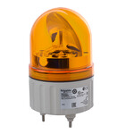 Lampa wirująca z lustrem bez buczka O84 pomarańczowa LED 24 V AC/DC