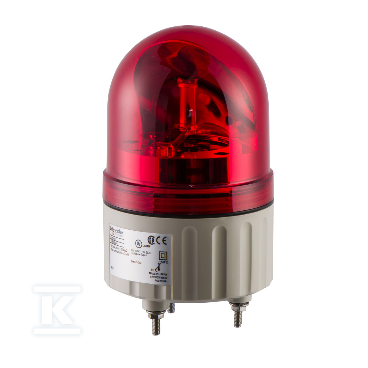 Lampa wirująca z lustrem bez buczka O84 - XVR08B04