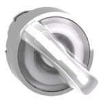 Przełącznik 2 pozycyjny biały stabilny LED metalowy typowa